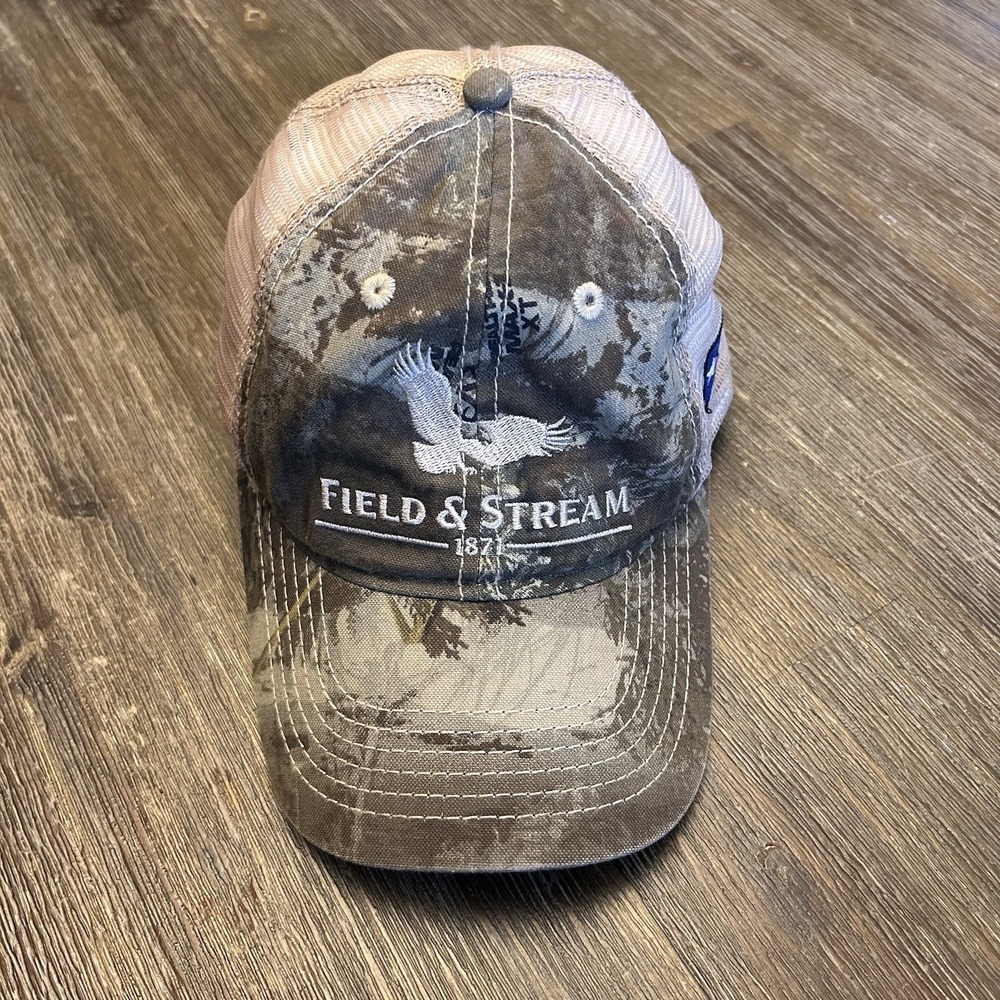 Field & Stream 1871 Eagle Texas Flag Trucker Cap Camo Adjustable Mesh Hat‎